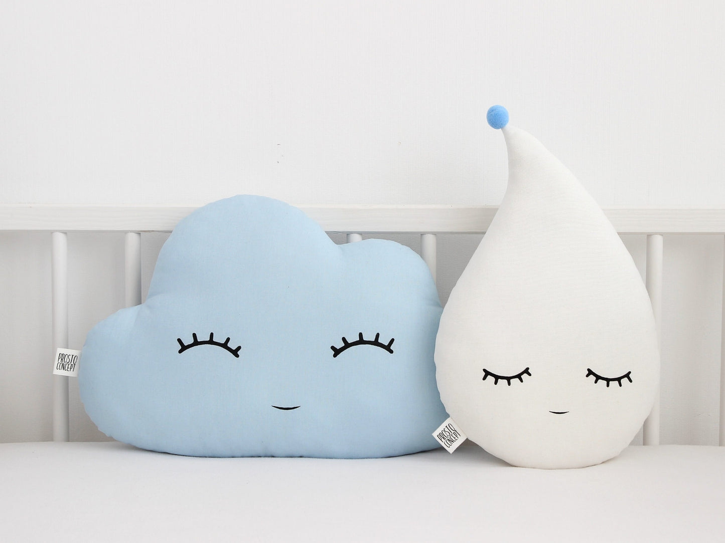 Gray Raindrop Pillow