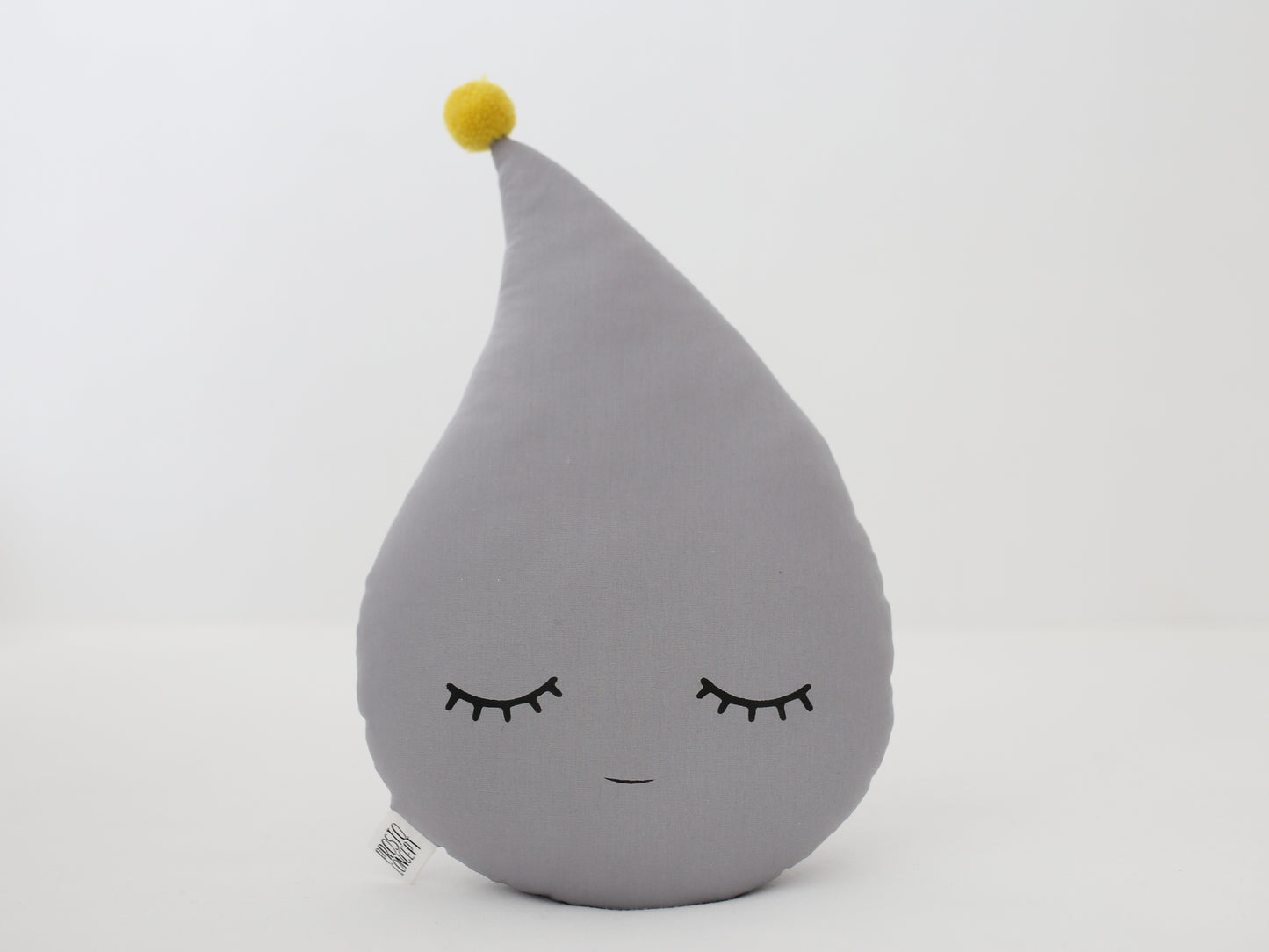 Gray Raindrop Pillow