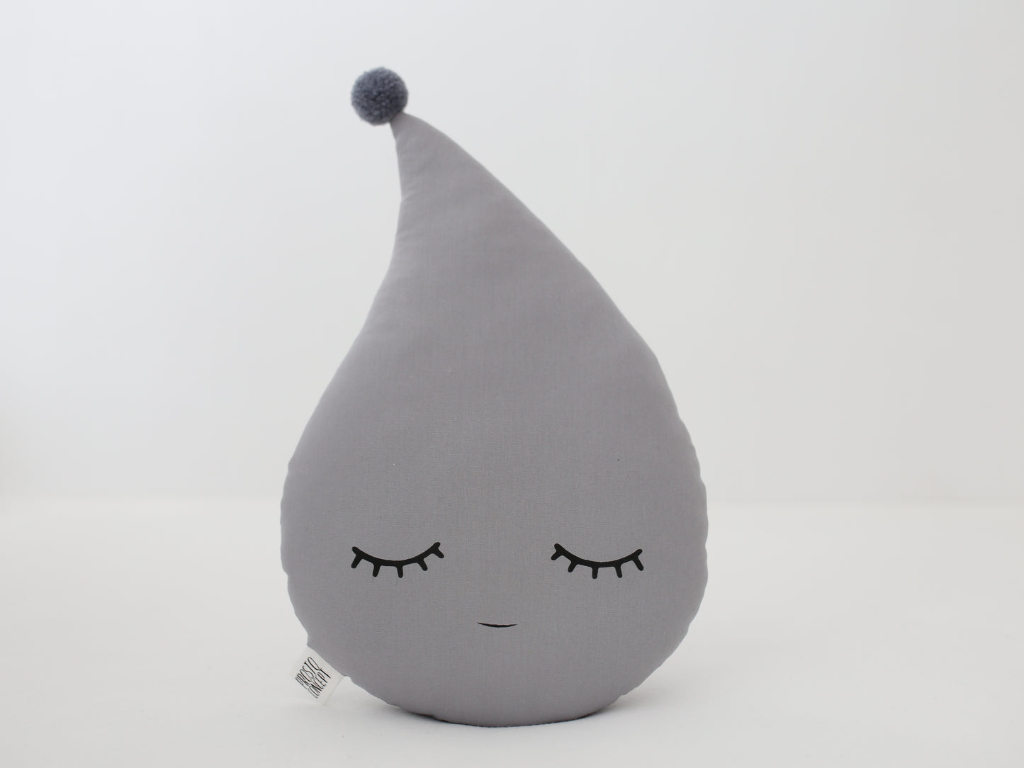 Gray Raindrop Pillow