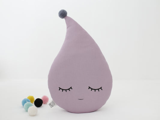 Dusty Lavender Raindrop Pillow