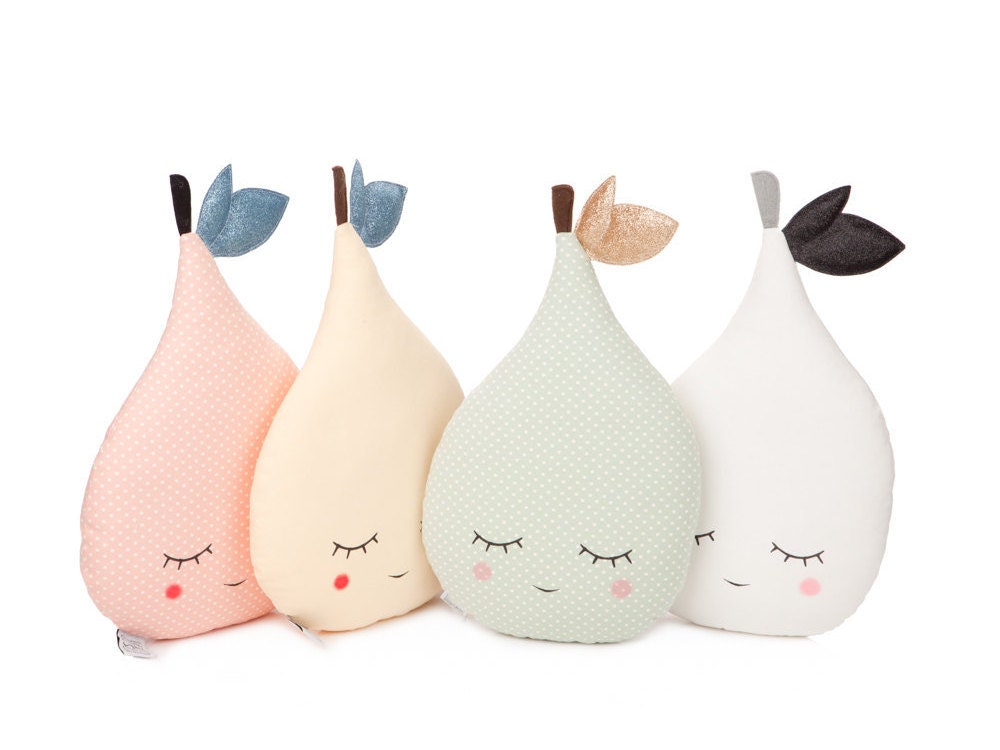 Pastel Yellow Pear Pillow