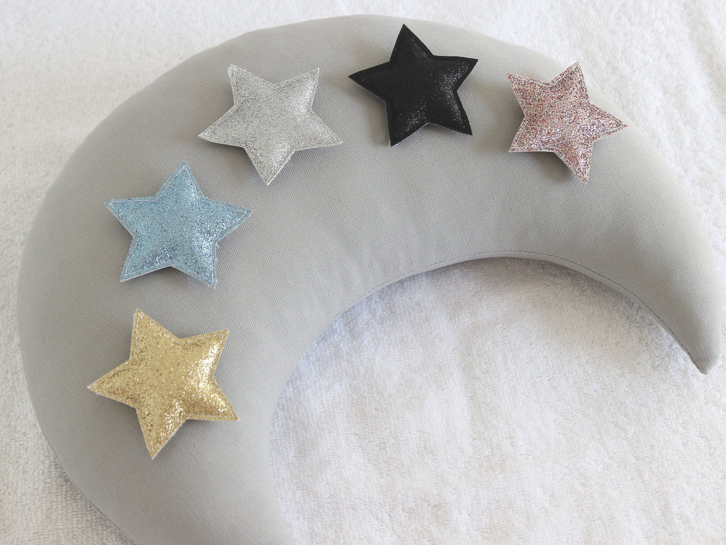Crescent Moon Pillow (8 colors) with Star