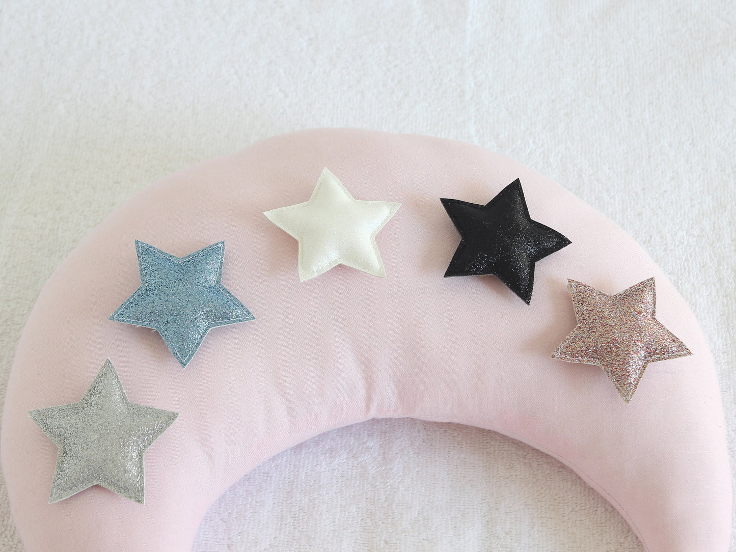 Crescent Moon Pillow (8 colors) with Star