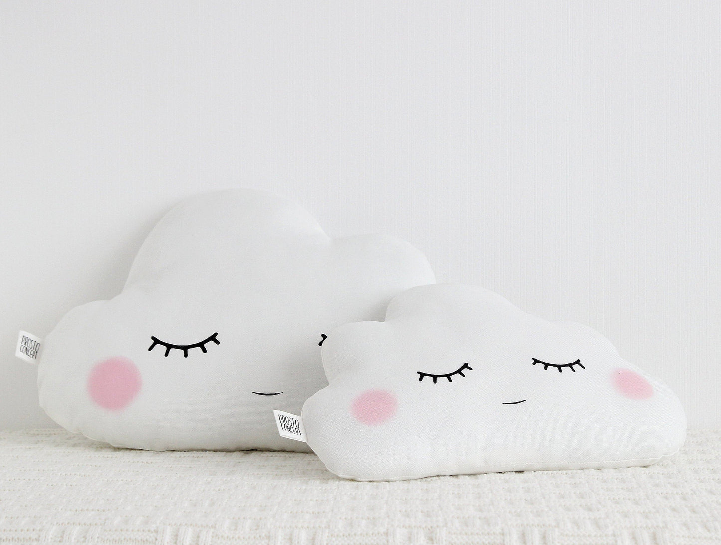 Set of 2 Pillows - Large Cloud Pillow and Small Cloud Pillow (8 colors)