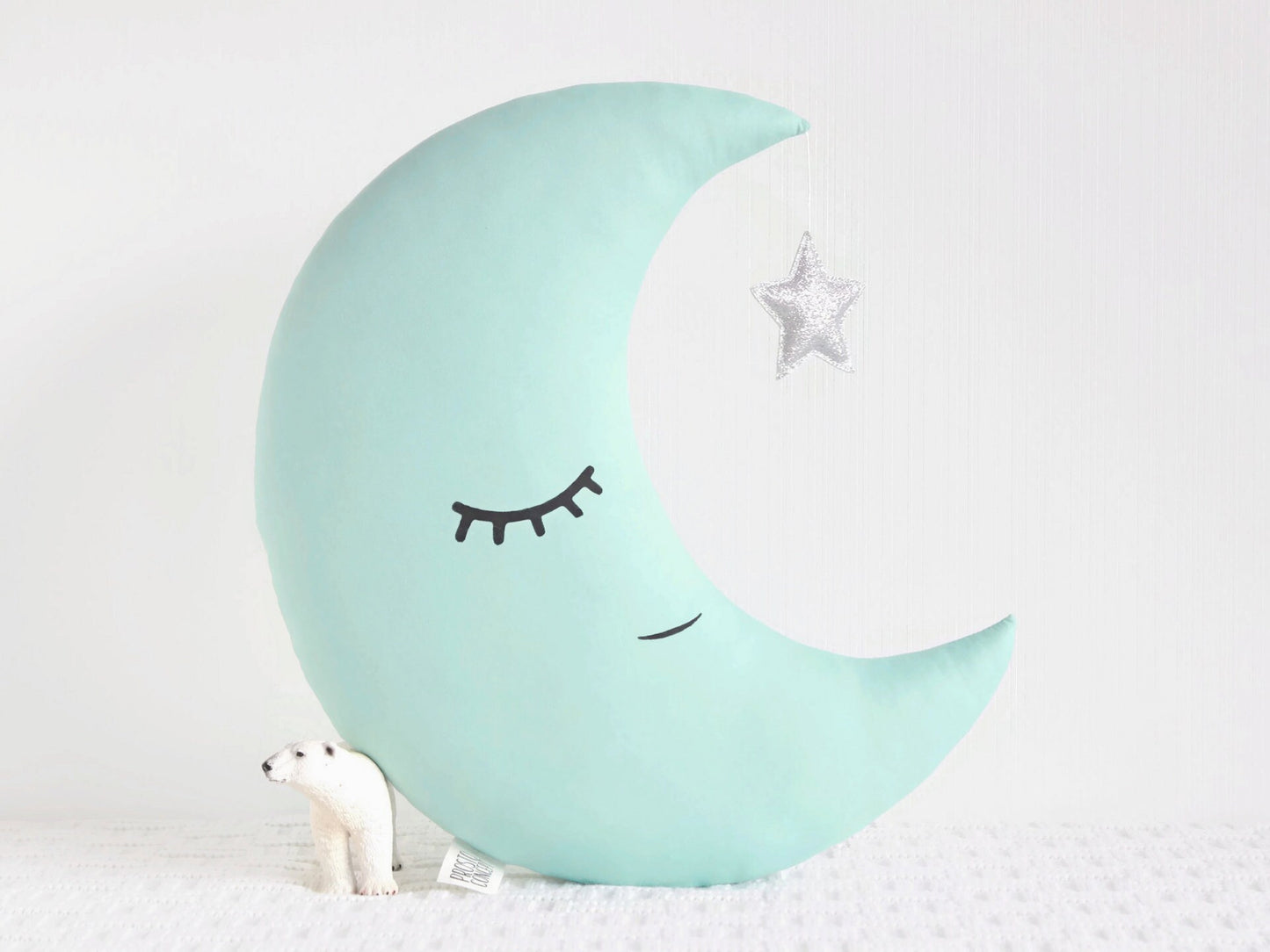 Crescent Moon Pillow (8 colors) with Star