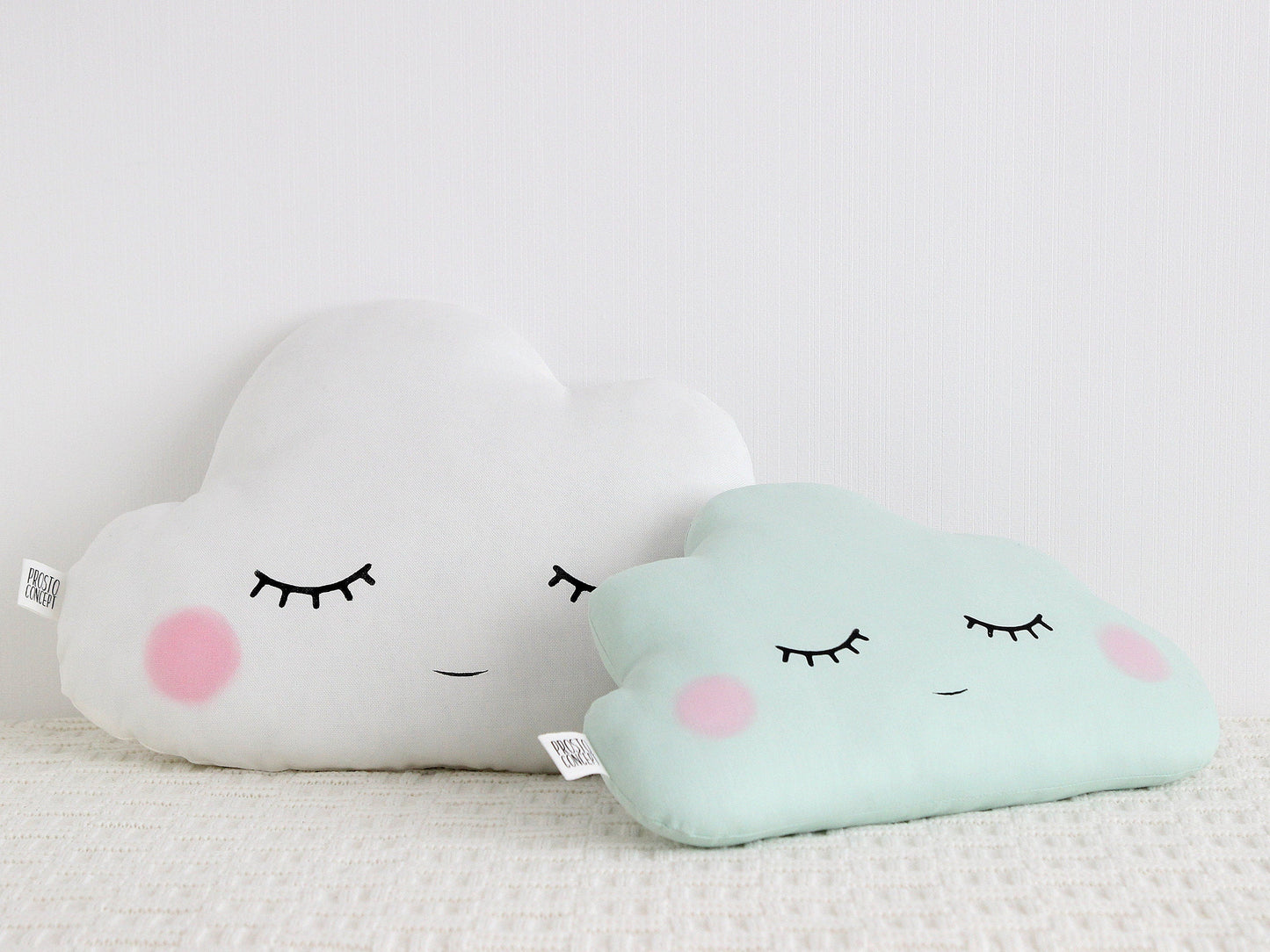Set of 2 Pillows - Large Cloud Pillow and Small Cloud Pillow (8 colors)