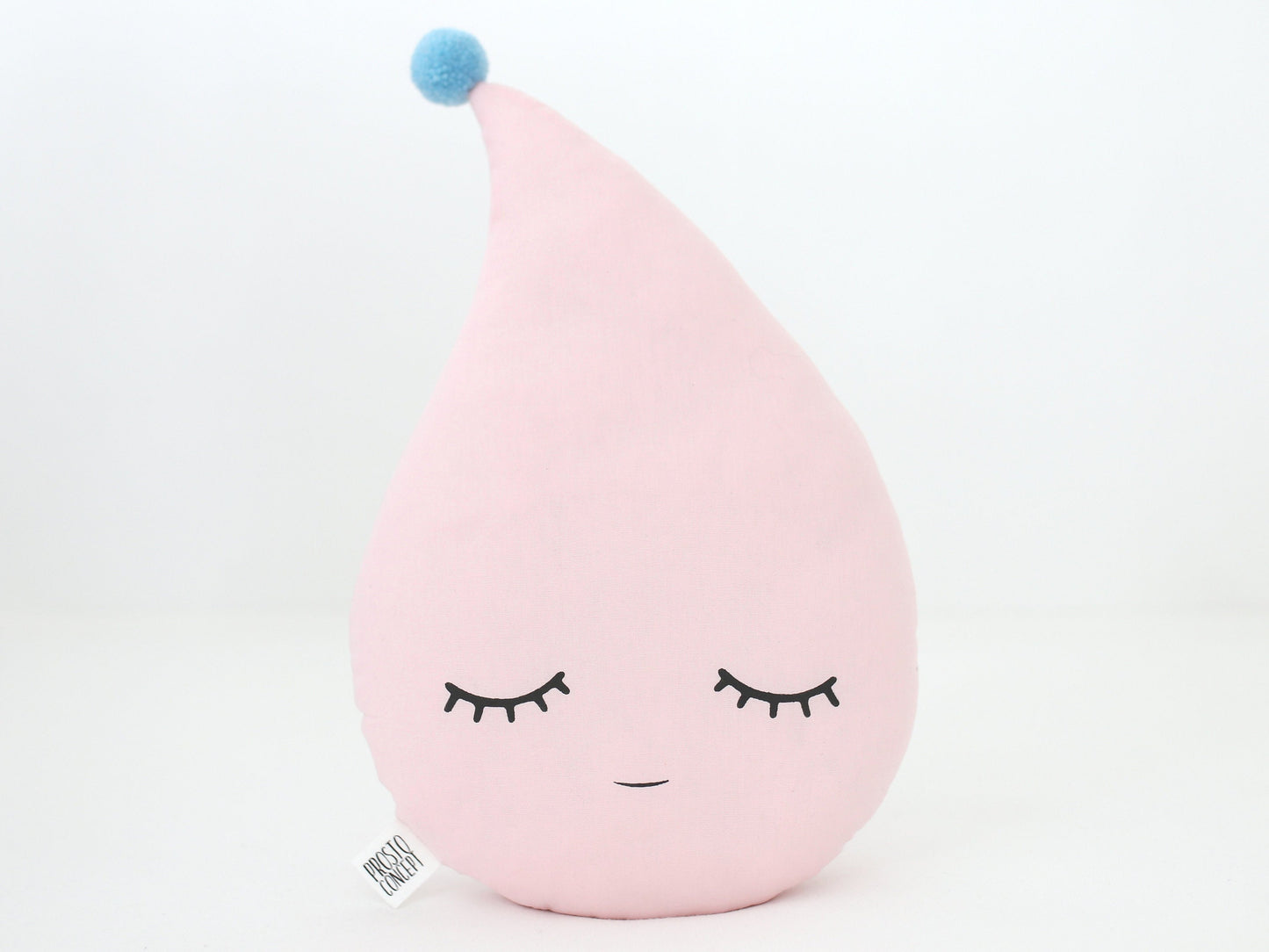 Sleepy Pale Pink Raindrop Pillow