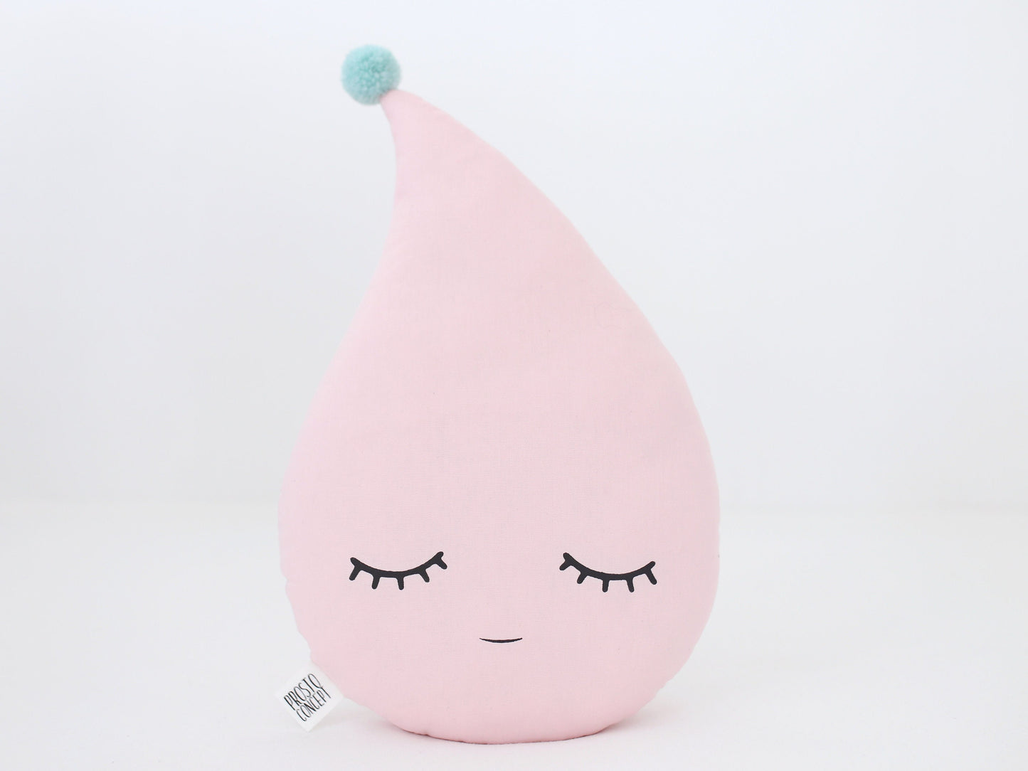 Sleepy Pale Pink Raindrop Pillow