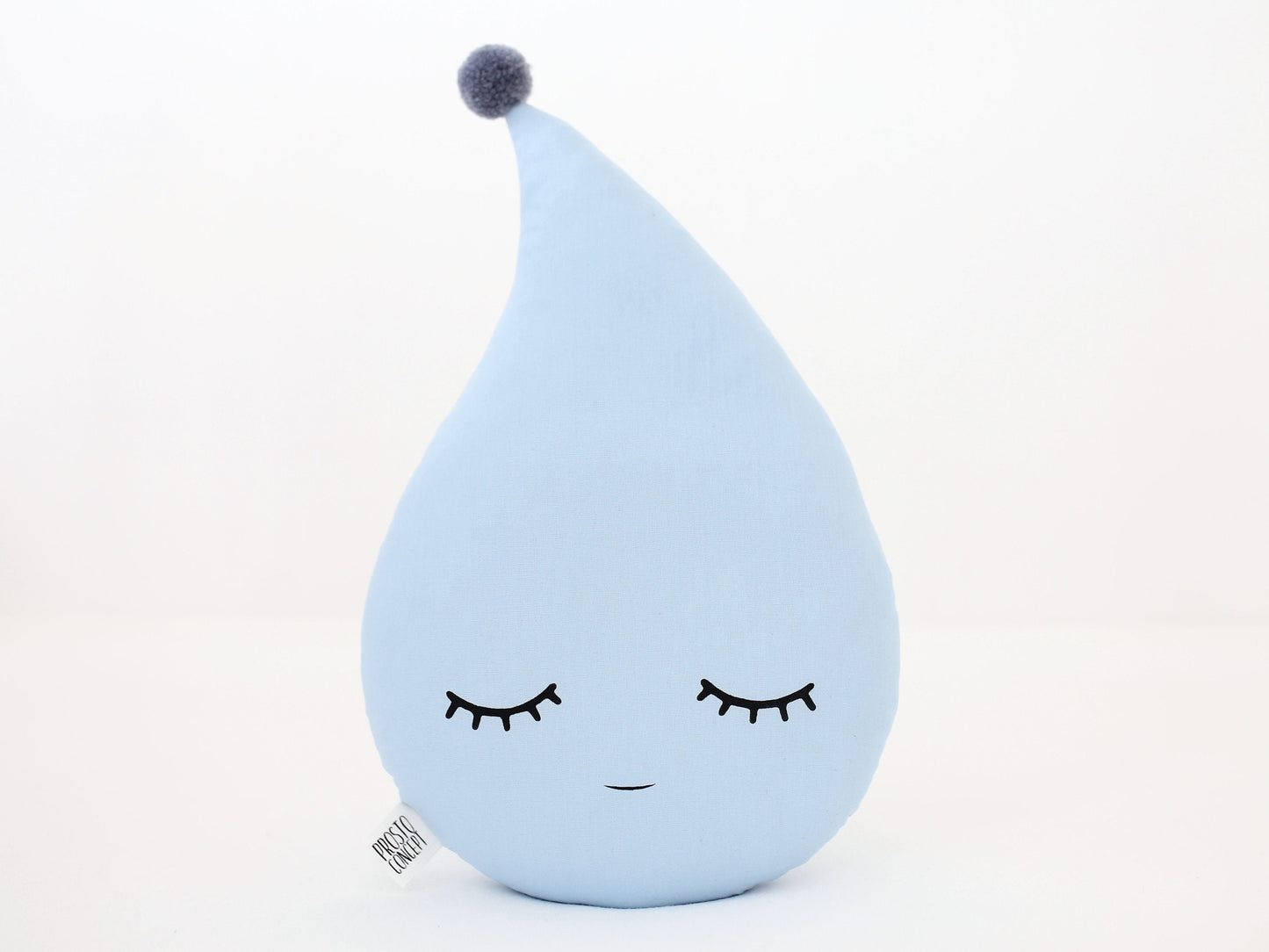 Light Blue Raindrop Pillow