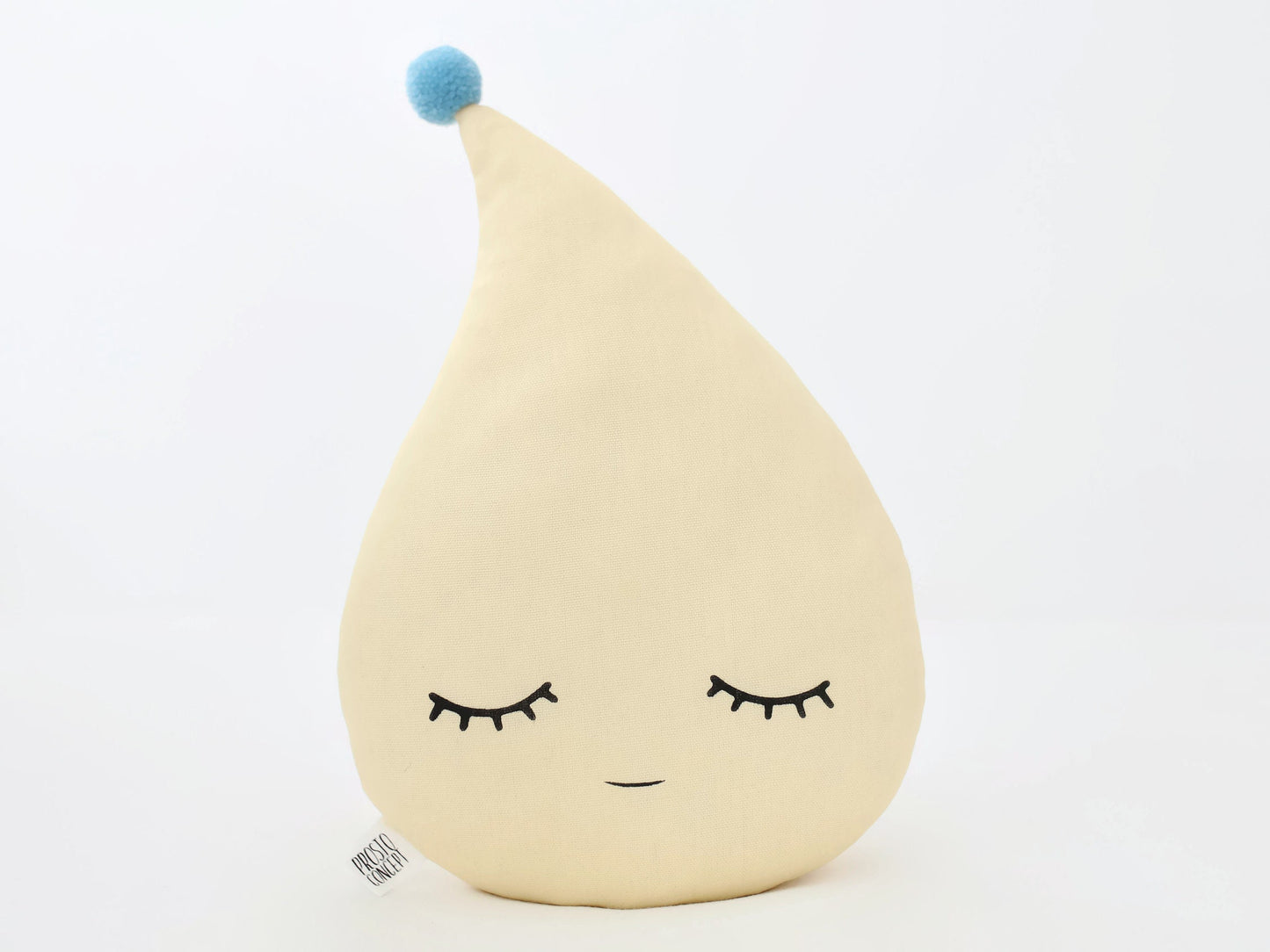 Pastel Yellow Raindrop Pillow
