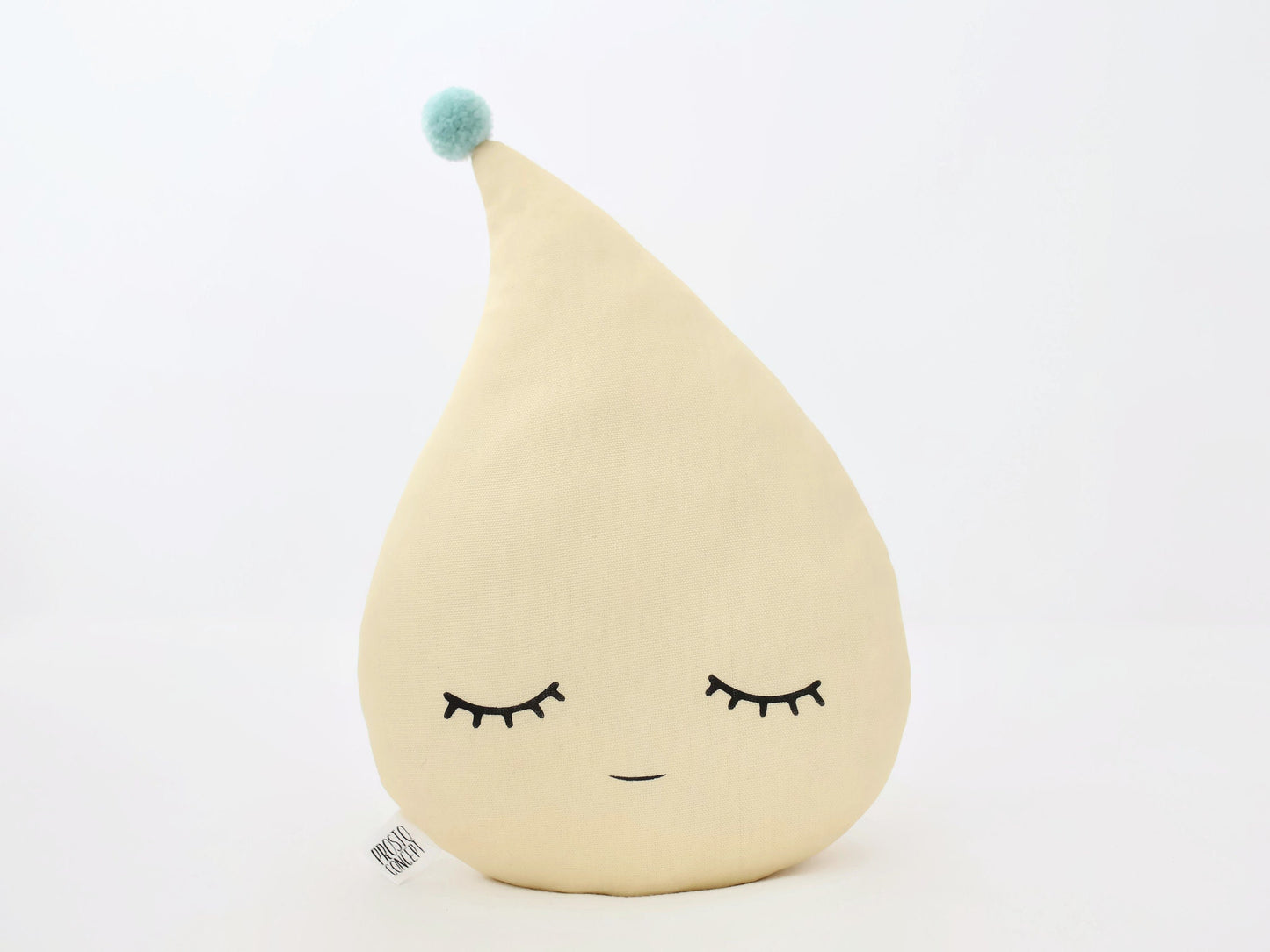 Pastel Yellow Raindrop Pillow