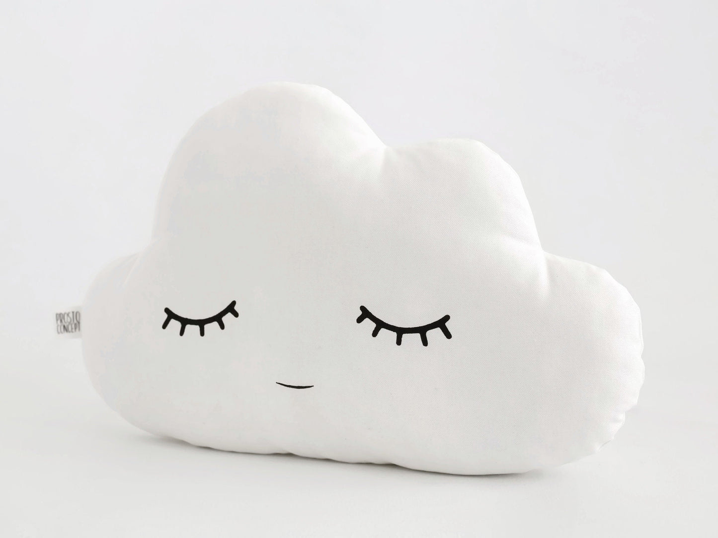 Set of 3 White Pillows - Cloud, Crescent Moon and Star Pillows with Golden Touch