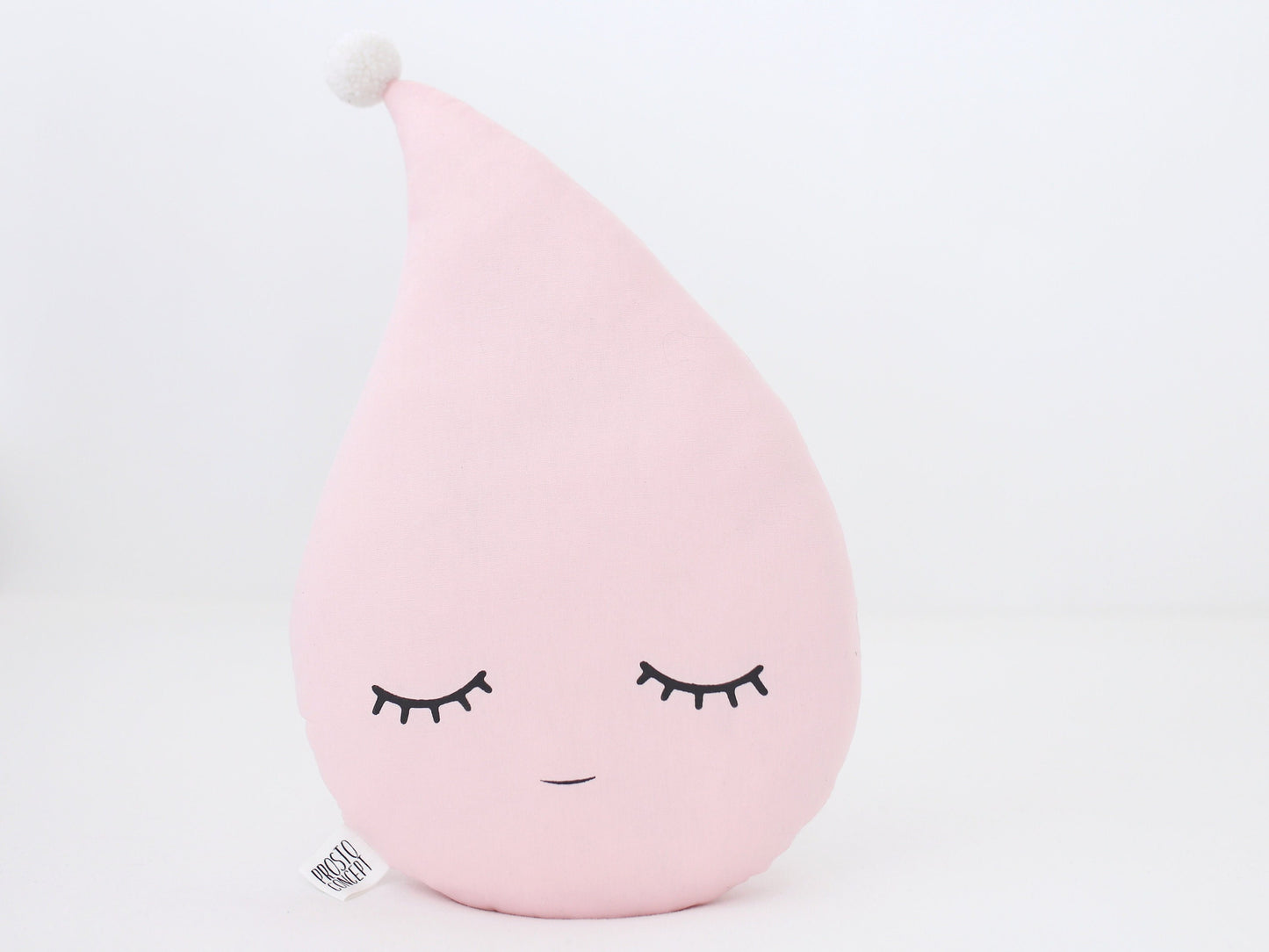 Sleepy Pale Pink Raindrop Pillow