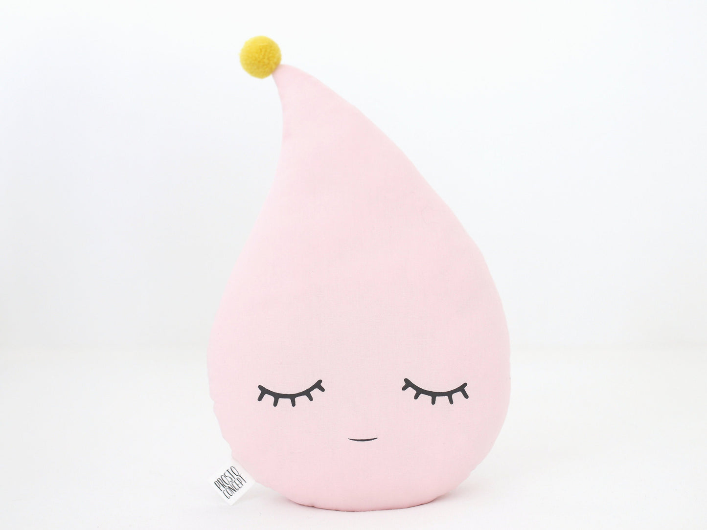 Sleepy Pale Pink Raindrop Pillow