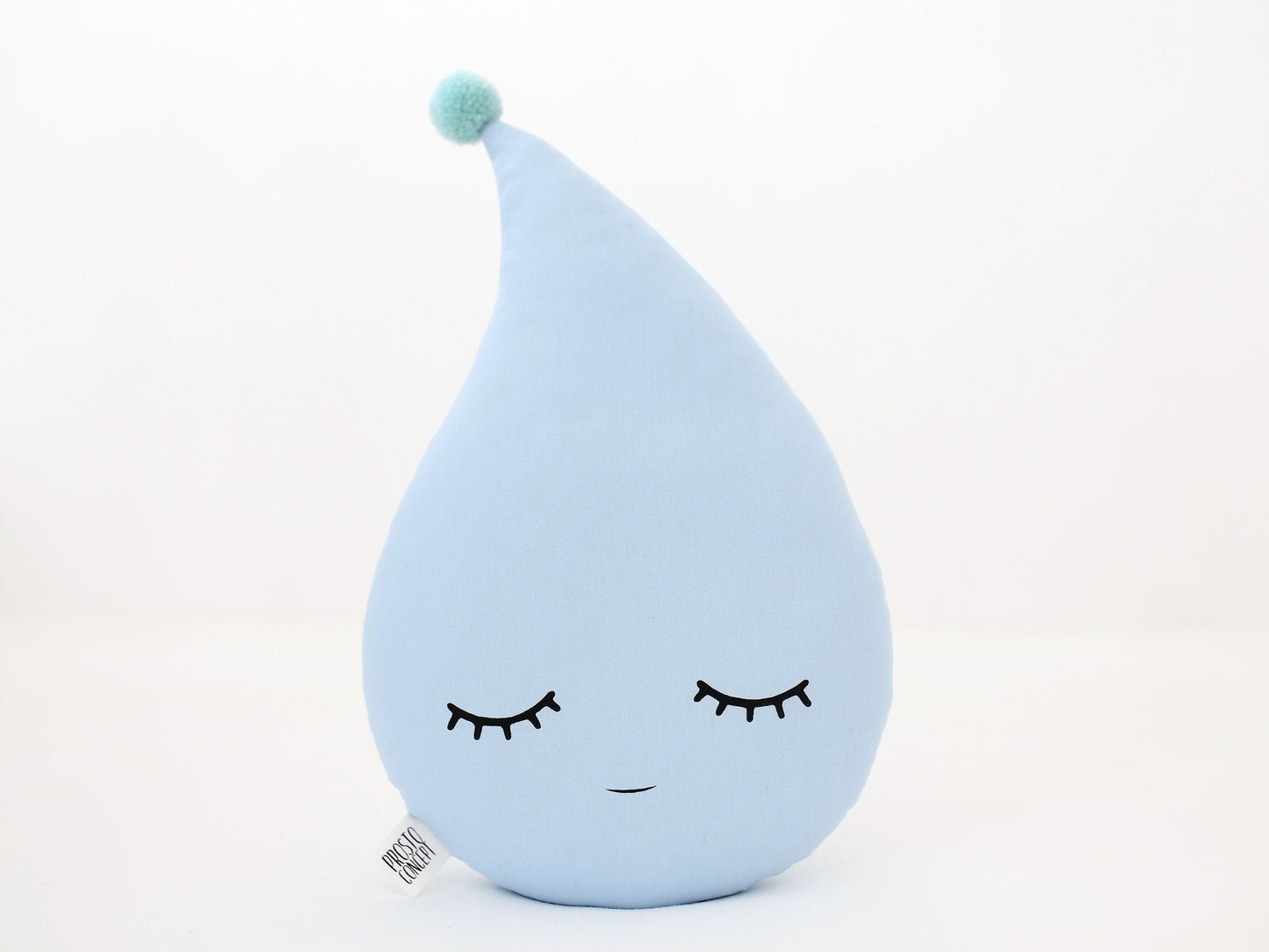 Light Blue Raindrop Pillow