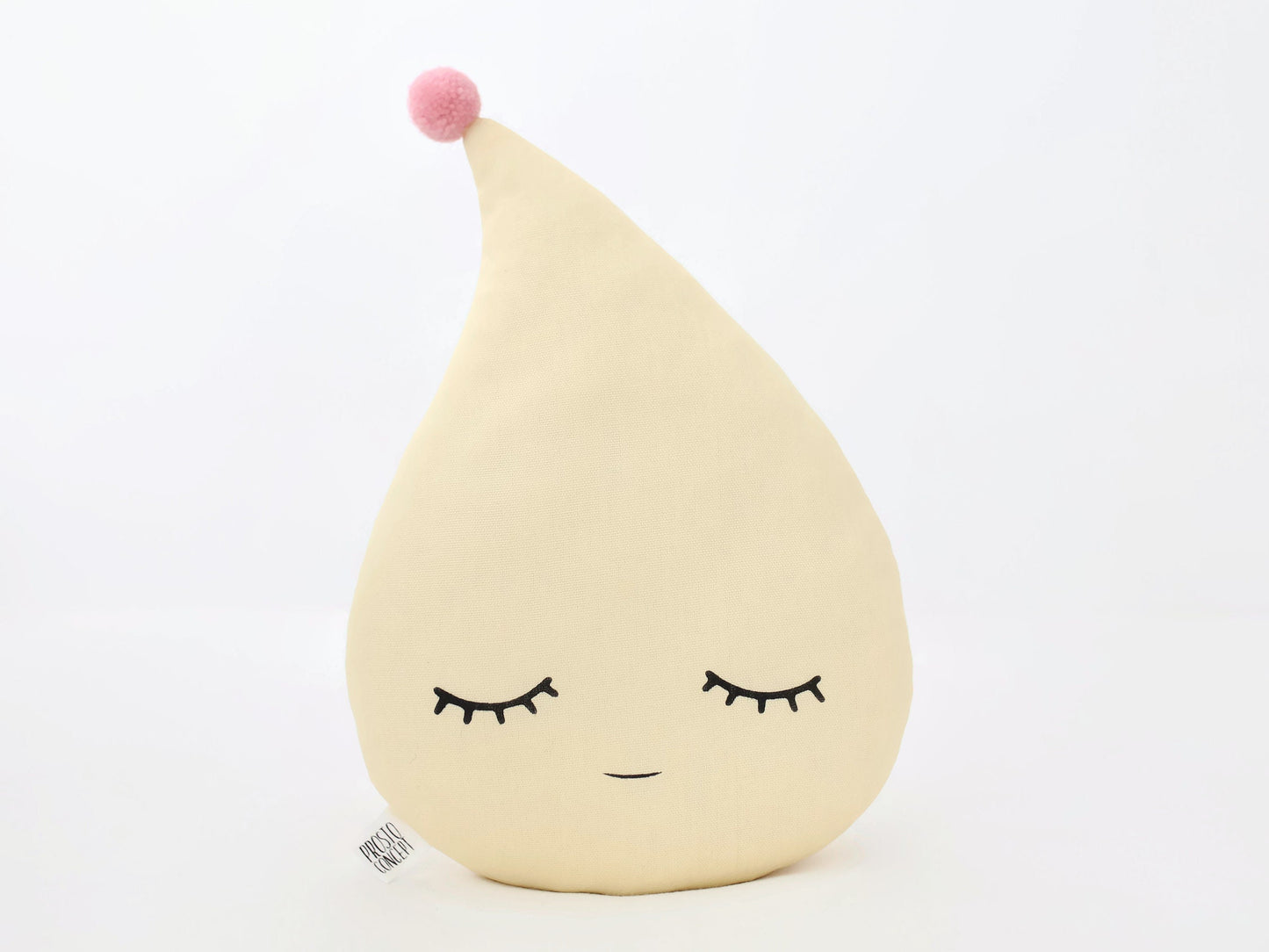 Pastel Yellow Raindrop Pillow