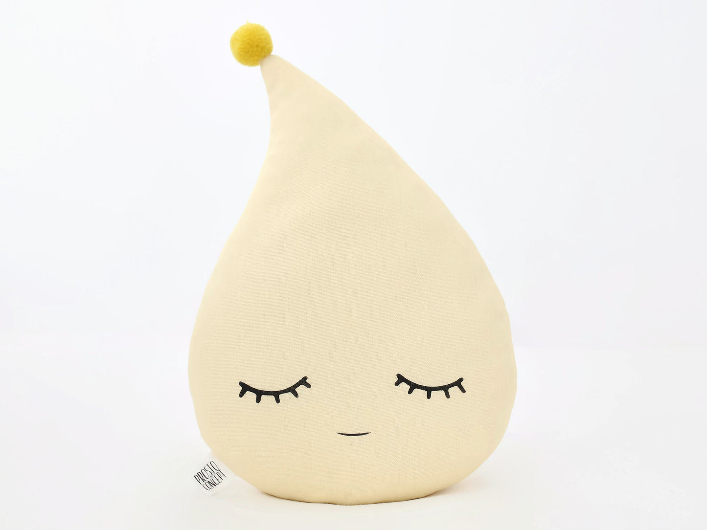 Pastel Yellow Raindrop Pillow