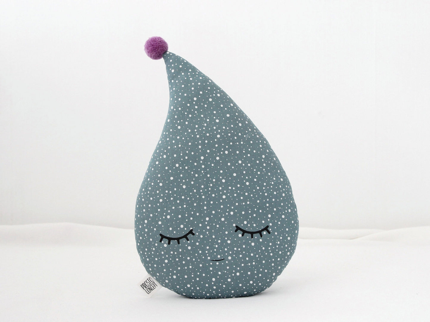 Set of 2 Pillows - Purple Cloud Pillow and Teal Raindrop Pillow