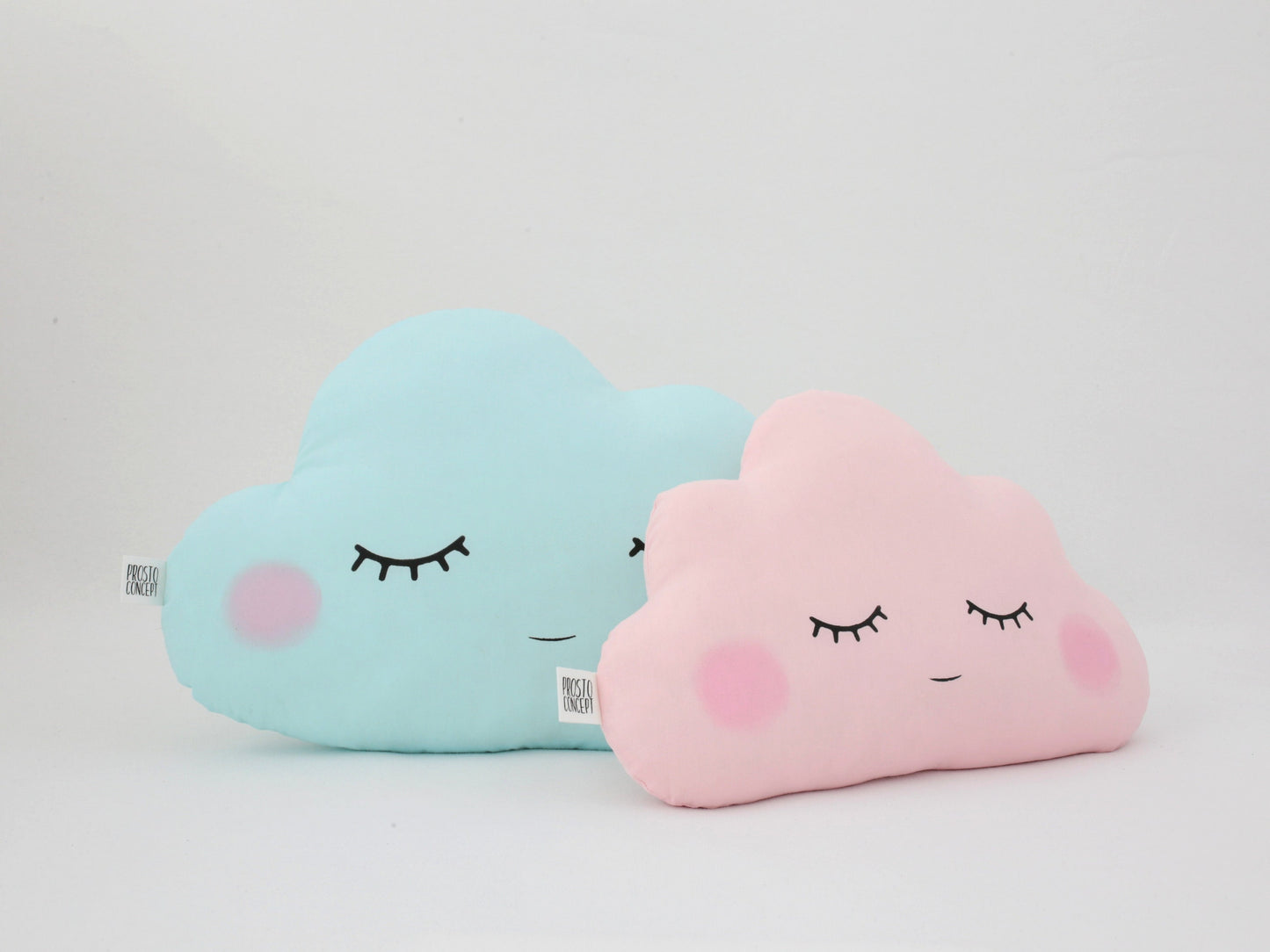 Set of 2 Pillows - Mint Large Cloud Pillow and Small Cloud Pillow (5 colors)