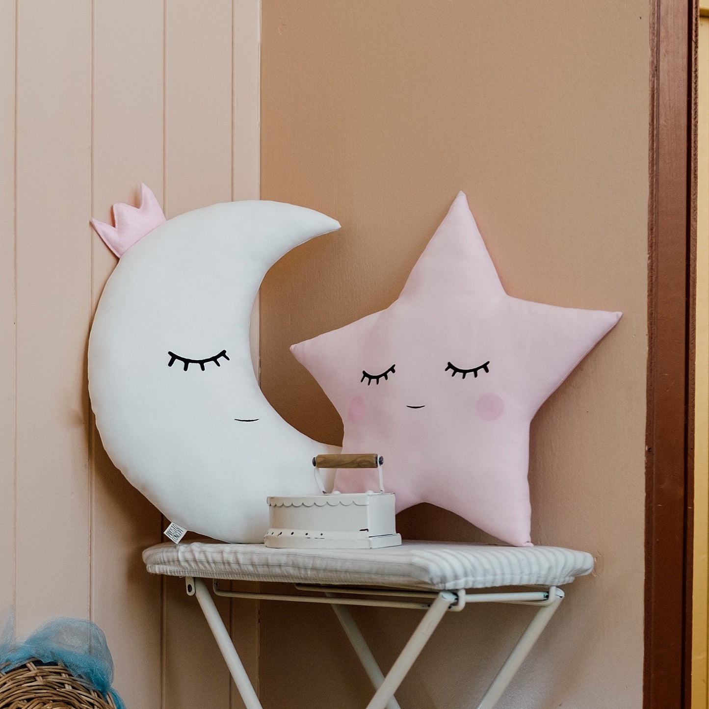 Pale Pink Star Pillow