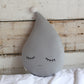 Gray Raindrop Pillow
