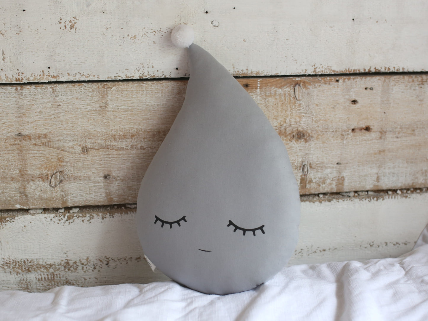 Gray Raindrop Pillow