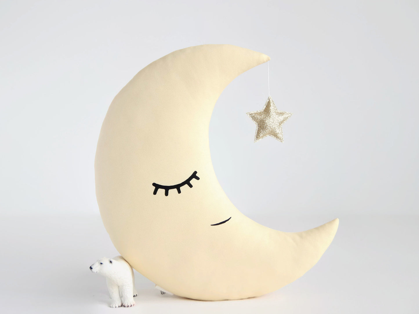 Crescent Moon Pillow (8 colors) with Star