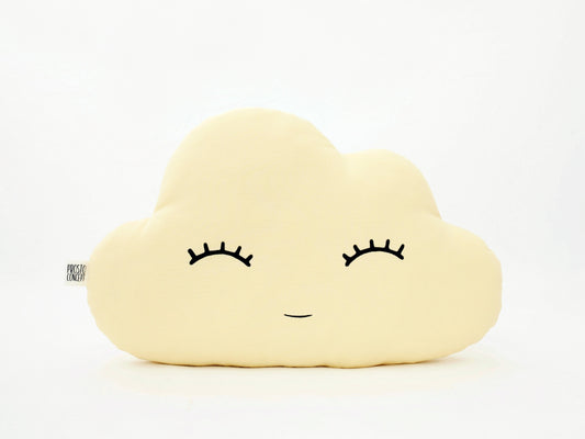 Pastel Yellow Cloud Pillow