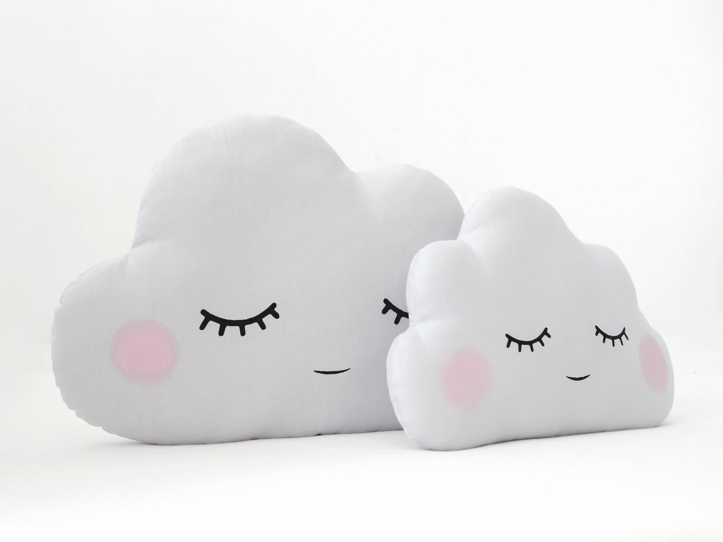 Set of 2 Pillows - Large Cloud Pillow and Small Cloud Pillow (8 colors)