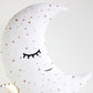 White with Golden Dots Crescent Moon Pillow