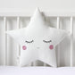 White Star Pillow with Pink Cheeks