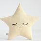 Set of 2 Pillows - Mint Crescent Moon Pillow and Pastel Yellow Star Pillow