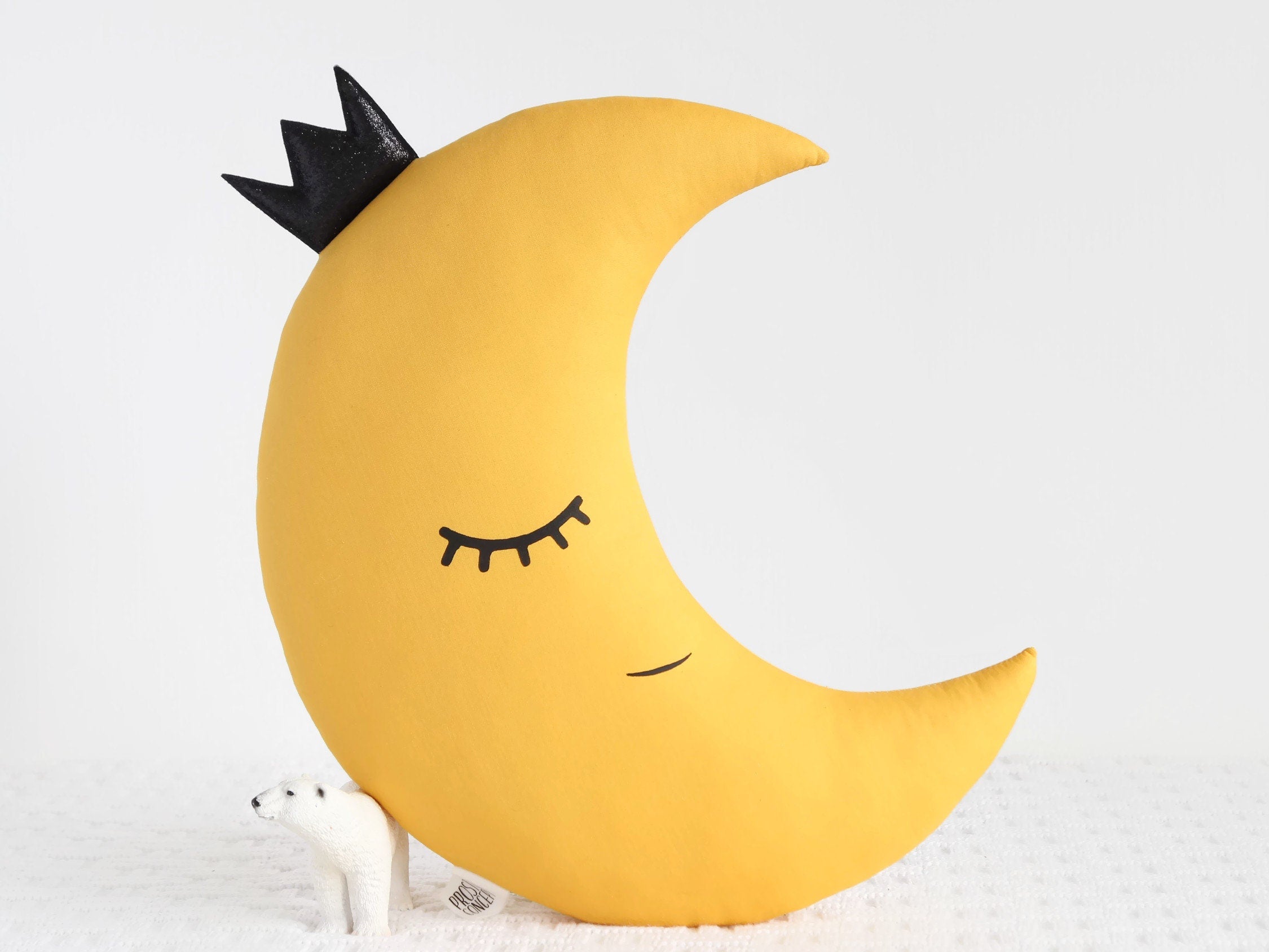 Yellow moon sale pillow