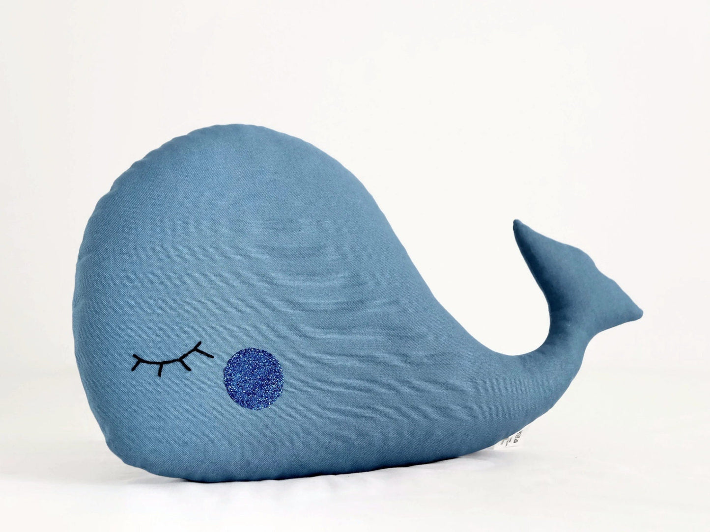 Petrol Blue Whale Pillow