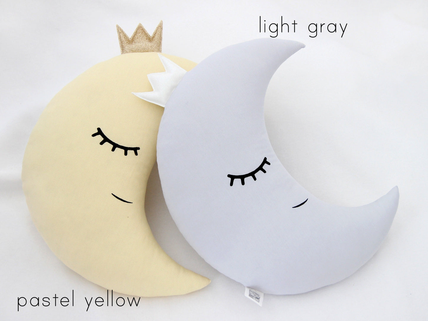 Crescent Moon Pillow (12 colors) with Crown