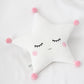 White Star Pillow with Pompoms (7 colors)