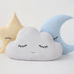 Set of 3 Pillows - Light Gray Cloud, Baby Blue Moon and Pastel Yellow Star Pillows