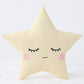 Set of 2 Pillows - Mint Crescent Moon Pillow and Pastel Yellow Star Pillow