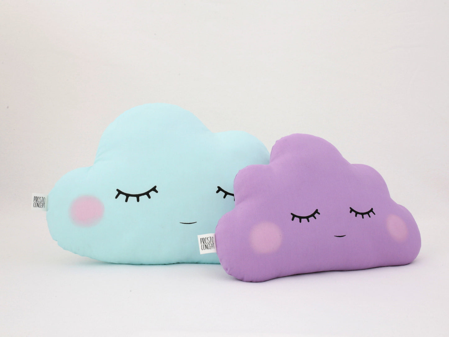 Set of 2 Pillows - Mint Large Cloud Pillow and Small Cloud Pillow (5 colors)