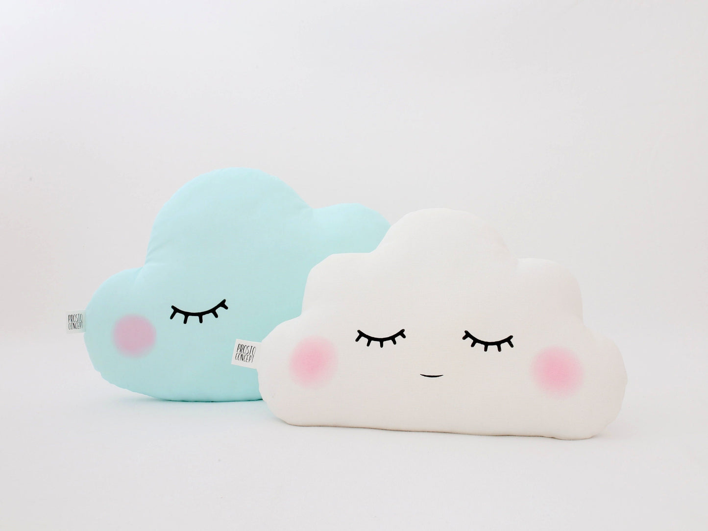 Set of 2 Pillows - Mint Large Cloud Pillow and Small Cloud Pillow (5 colors)