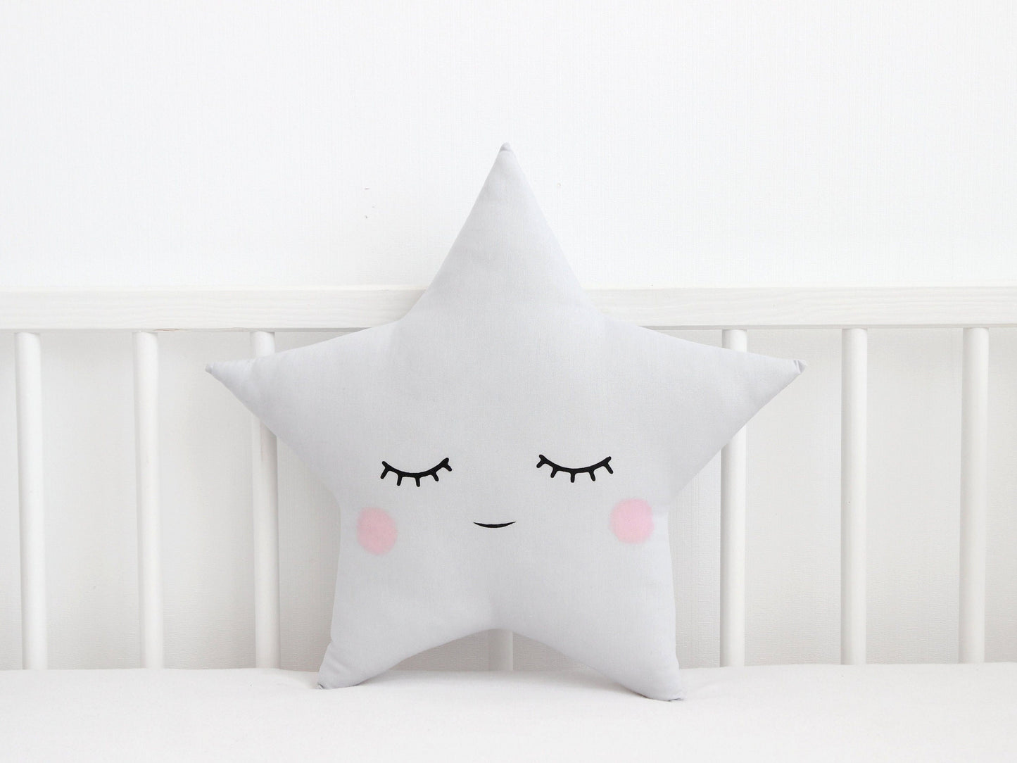 Star Pillow (7 colors) with Pink Cheeks