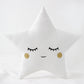 White Star Pillow with Glitter Touch