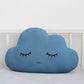 Set of 2 Pillows - Petrol Blue Cloud Pillow and Mustard Raindrop Pillow