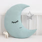 Dusty Mint Crescent Moon Pillow with Crown or Star
