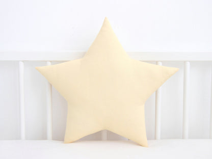 Pastel Yellow Star Pillow