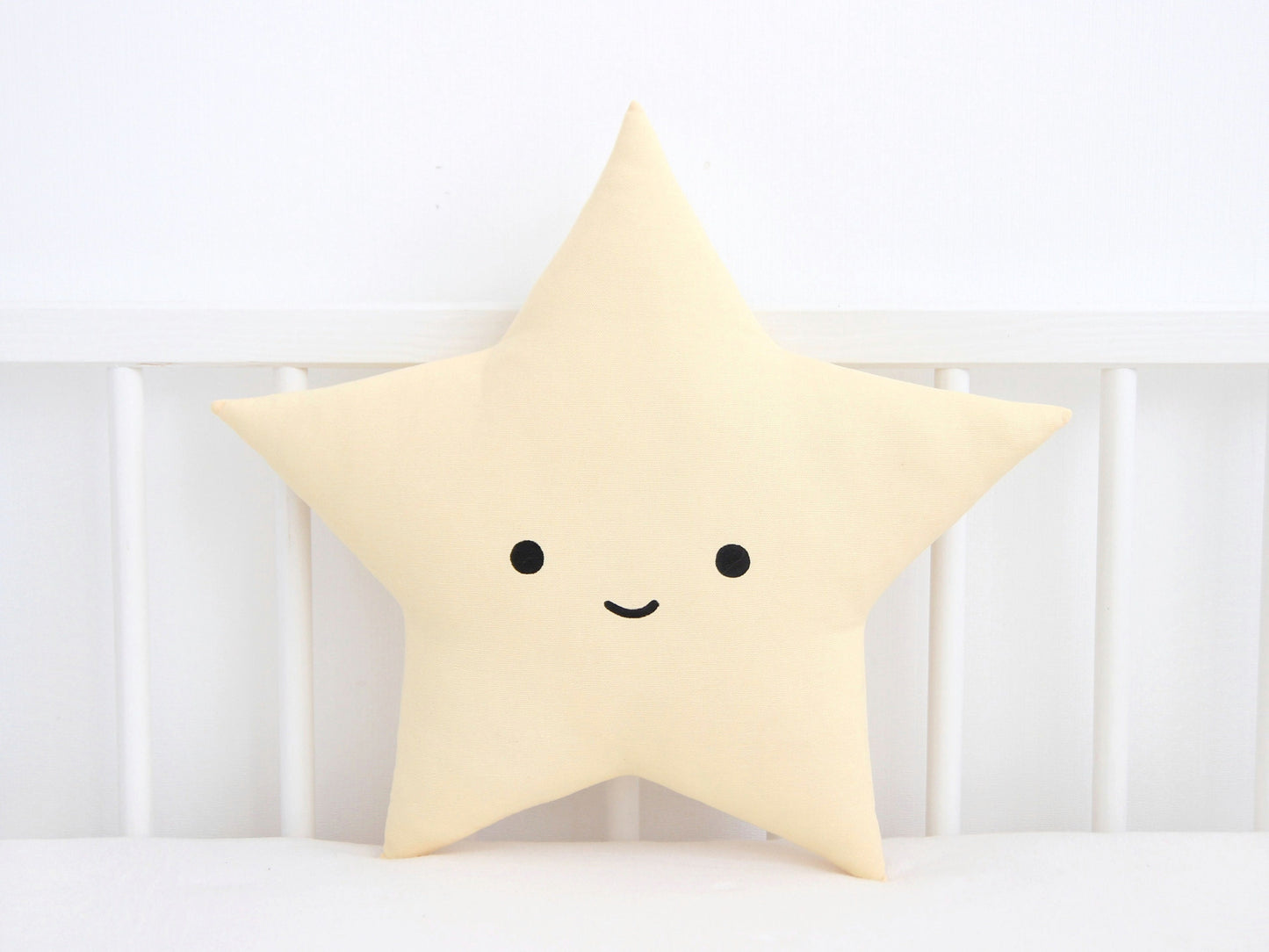 Pastel Yellow Star Pillow