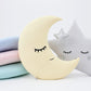 Set of 2 Pillows - Crescent Moon Pillow (4 colors) with Star and Light Gray Star Pillow