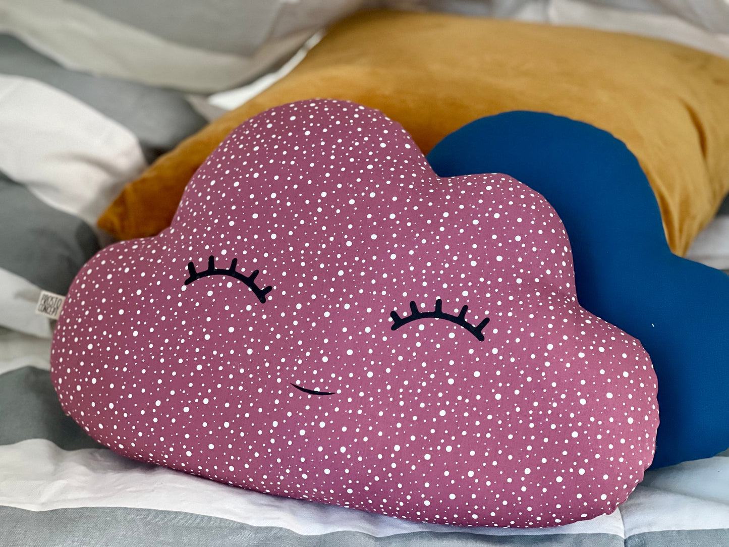 Cloud Pillow With Dots